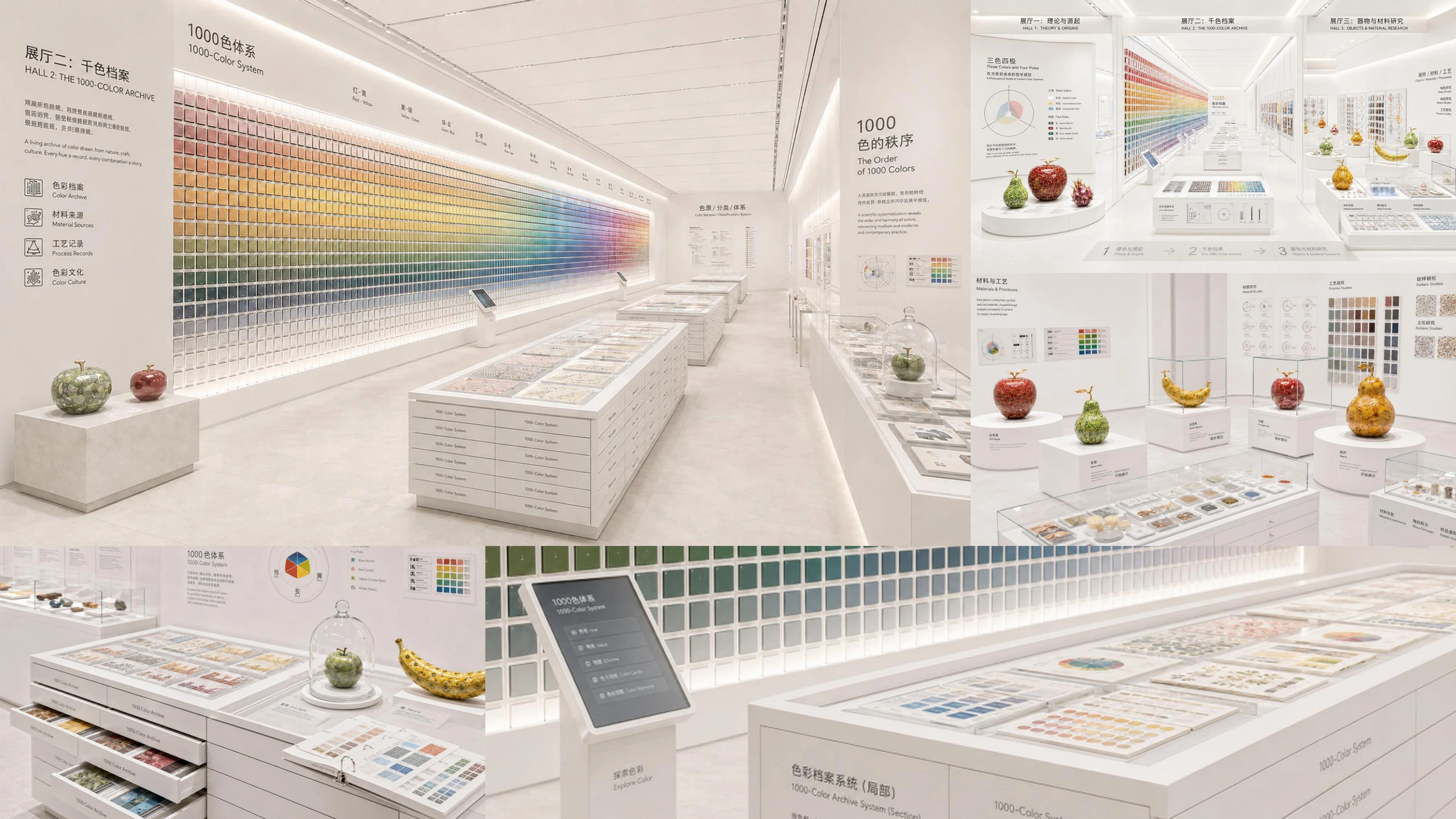 色彩学术展效果图提案 01 / Color Exhibition Visualization Proposal 01