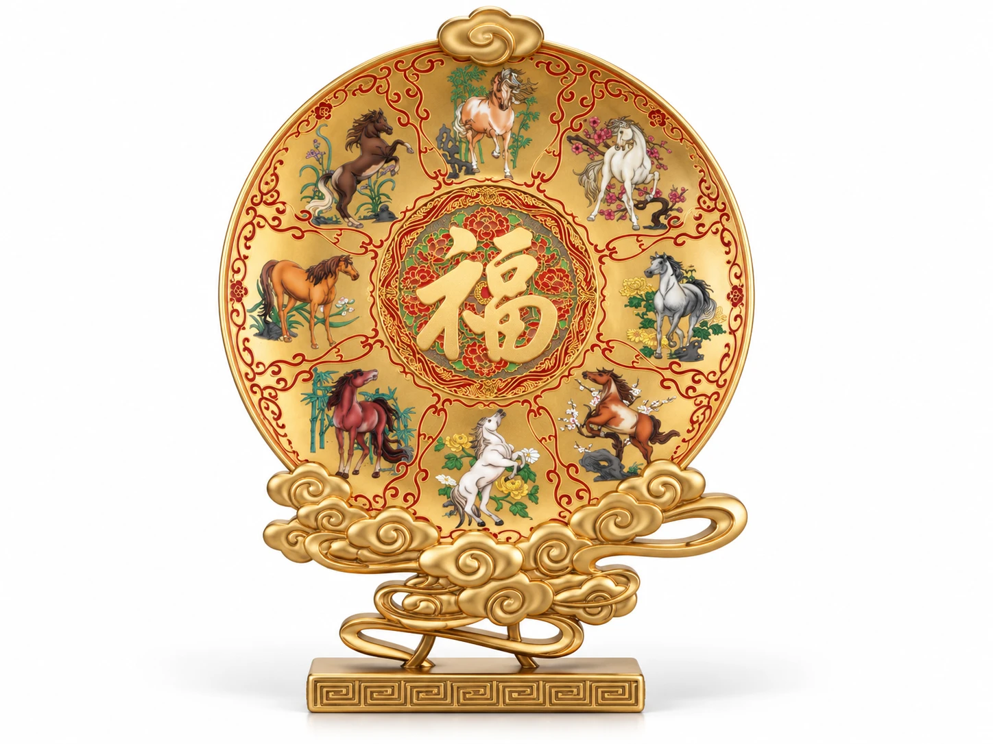 八骏赏盘 / Eight Steeds Plate