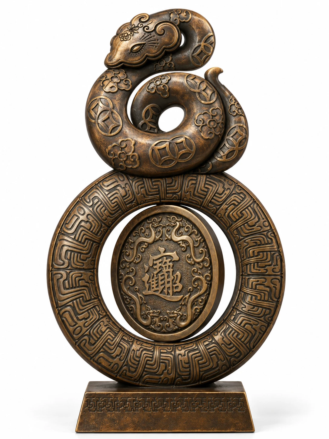 财源滚滚蛇摆件 / Fortune Snake Ornament