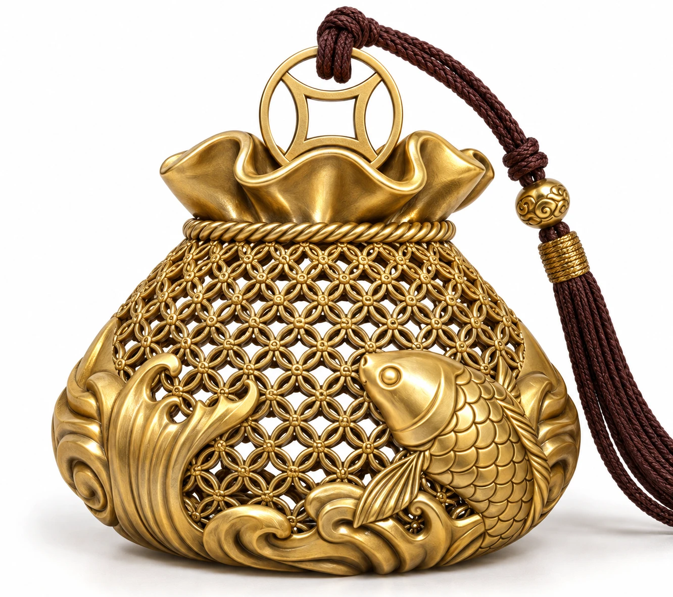 锦鲤花丝小福袋 / Koi Filigree Fortune Pouch