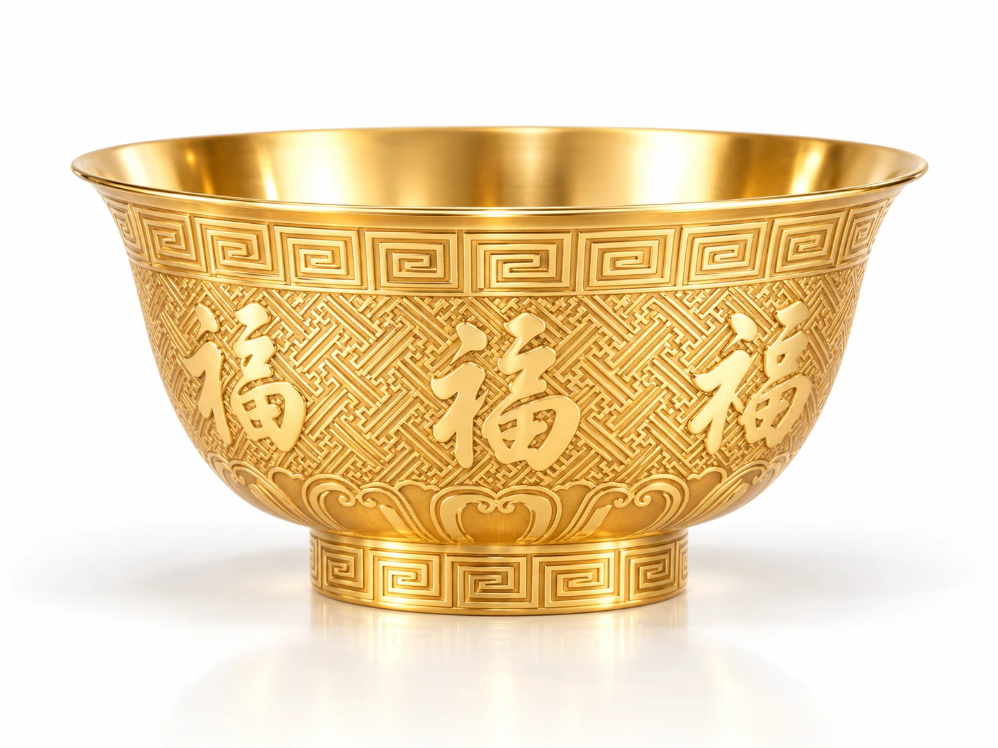 五福金饭碗 / Five Blessings Gold Bowl